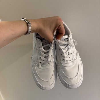 Vans Old Skool платформенные белые кеды, размер 38