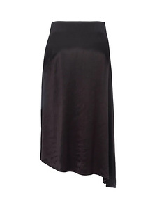 Mint Velvet Asymmetrical Satin Slip Midi Skirt must seelik (4 foto / 10)