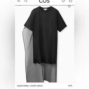 Cos sheer panel футболка-платье (1 фото из 4)