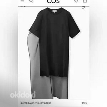 Cos sheer panel t-shirt dress-