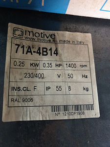 Motive Delphi elektrimootor 0,25 kW / 1400 rpm / 230-400 (4 foto / 6)