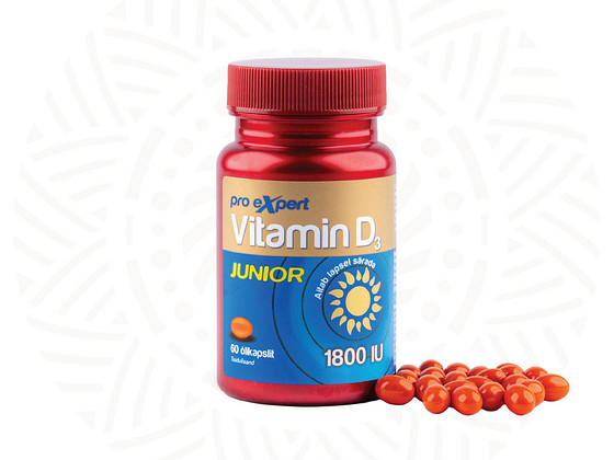 Vitamin D3 Pro Expert JUNIOR 1800IU N60 õlikapslid