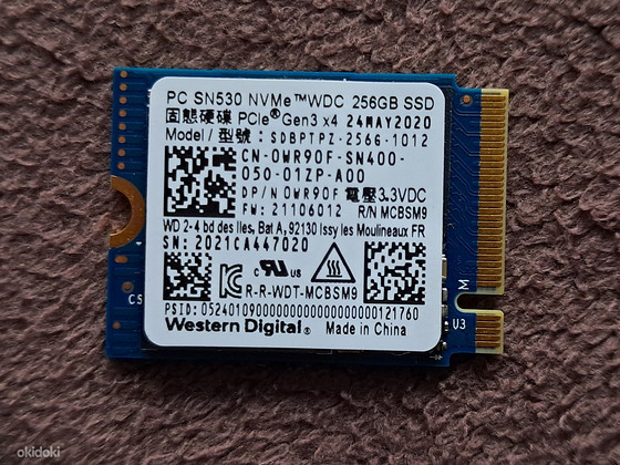 Western Digital SN530 M.2 NVMe SSD 256gb