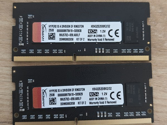 Sülearvuti mälud DDR4