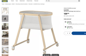 IKEA Bassinet with mattress (+ 2 sheets for free) (4 foto / 4)