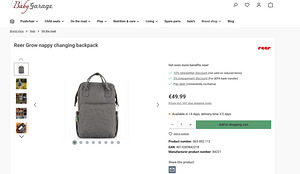Reer Grow changing rucksack (0.5 L), changing mat (2 foto / 8)