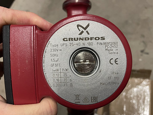 Циркуляционный насос Grundfos UPS 25-40 N 180 230В (2 фото из 9)