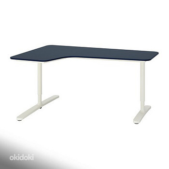 Töölaud kontorilaud IKEA BEKANT sinine/valge