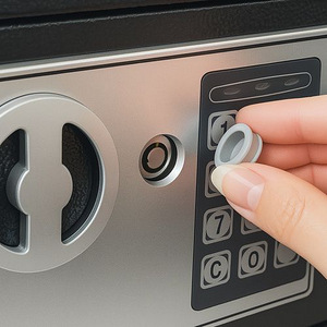 Elektroniskais seifs ar ciparu kodu un atslēgu P26101 (10 foto no 10)
