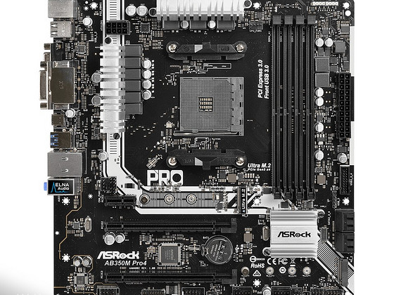 Материнская плата Asrock AB350M Pro4 AM4 DDR4 Ryzen