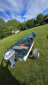 Soome mootorpaat 3.85m + Evinrude 20/25hp + haagis (5 foto / 9)