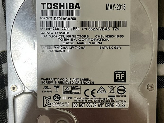 Toshiba DT01ACA200 2TB (3.5”)
