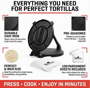 Uno Casa Tortilla Press 20 cm (4 foto / 4)