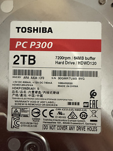 2TB Hard Drive Toshiba (2 foto / 3)
