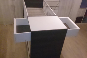 Lastevoodi koos hoiustamiskappidega (5 foto / 5)