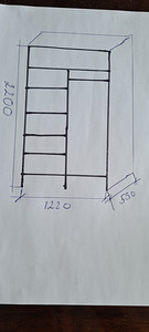 RIIDEKAPP LÜKANDUSTEGA ,PEEGLITEGA .59*122*220 (9 foto / 10)
