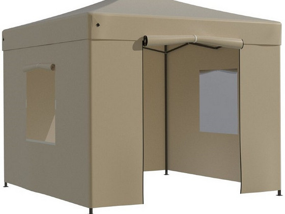 Pop Up Складной тент 2.92x2.92 м, со стенами, Бежевый, H