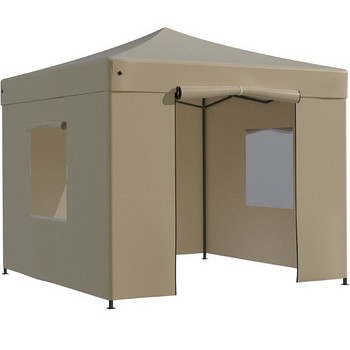Pop Up Складной тент 2.92x2.92 м, со стенами, Бежевый, H