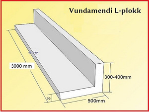 EPS200 L-plokk vundamentile 300x400x3000 , 300x500x3000mm (1 foto / 1)