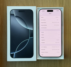 Apple iPhone 16 Pro Max White Ti 256GB v heas korras (8 foto / 9)