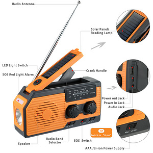 Радио/аккумулятор 5000mAh - с солнечной панелью (SOS радио) (3 фото из 7)