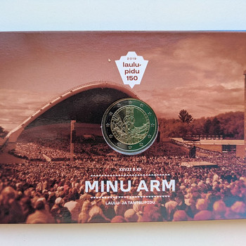 Eesti 2€ mündikaart 2019 Laulupidu