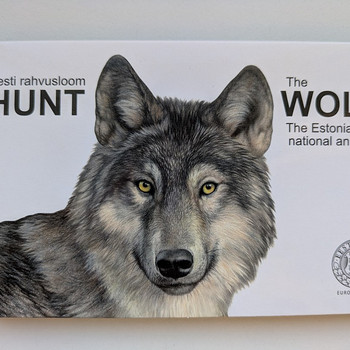 Eesti 2€ mündikaart 2021 Rahvusloom hunt
