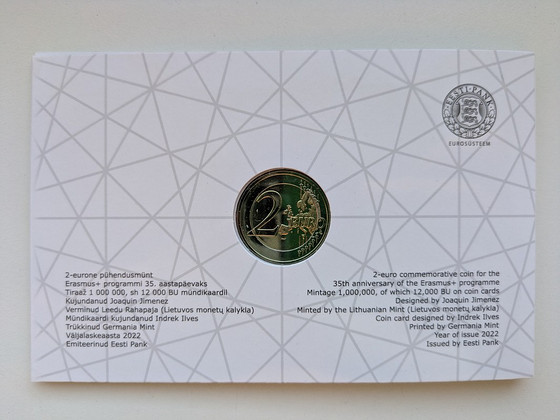 Eesti 2€ mündikaart Erasmus+ 35
