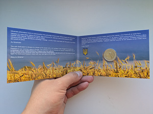 Eesti 2€ 2022 mündikaart Ukraina ja vabadus (3 foto / 3)