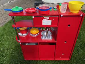 KIDKRAFT VINTAGE LASTE MÄNGUKÖÖK, punane, 53173 (3 foto / 5)