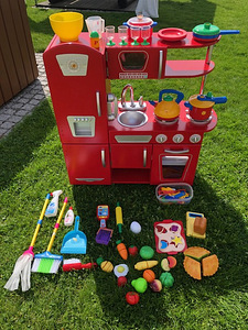 KIDKRAFT VINTAGE LASTE MÄNGUKÖÖK, punane, 53173 (2 foto / 5)