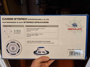 Veekindlad kõlarid, Osculati Casse stereo (2 foto / 4)