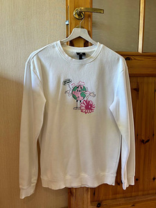 Naiste valge pikkade varrukatega H&M kampsun, suurus XS. (1 foto / 2)