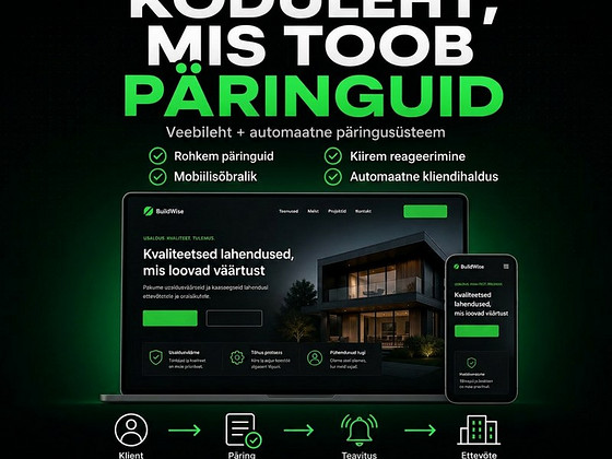 Koduleht + automaatne päringusüsteem ettevõttetele