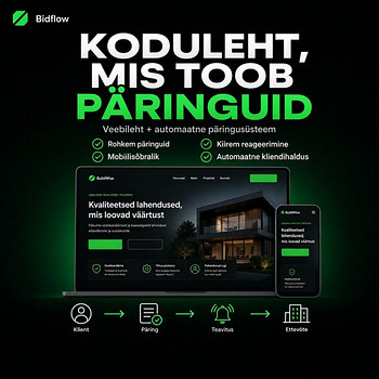 Koduleht + automaatne kliendihaldus ettevõttetele