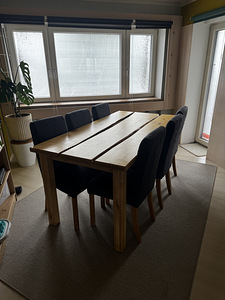 Täispuidust käsitöö söögilaud (5 foto / 5)
