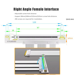 PCIE 5.0 Riser Cable 20cm 90deg (3 foto / 5)