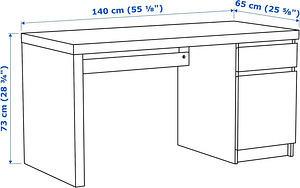 IKEA MALM стол (2 фото из 5)