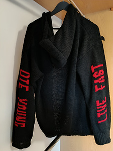 Кардиган с эффектом потертости LFDY Live fast die young XL (3 фото из 3)