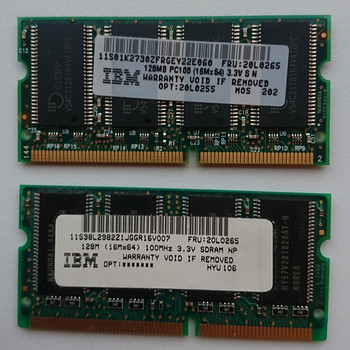 2 x 128MB, 100MHz, PC100, 3.3V, SDRAM