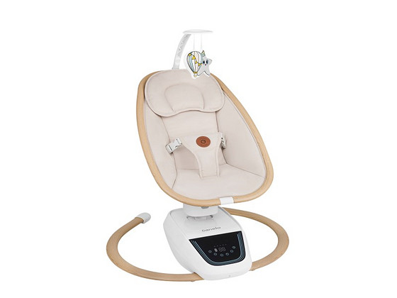 Lionelo Olivia Beige Natural — детское кресло-качалка и шезлонг