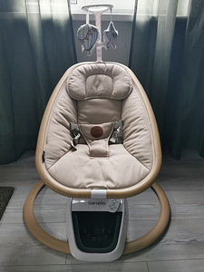 Lionelo Olivia Beige Natural — beebi lamamis ja kiikumistool (2 foto / 8)