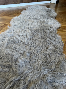 Suur kunstkarusnahast vaip hall 180cm (4 foto / 5)