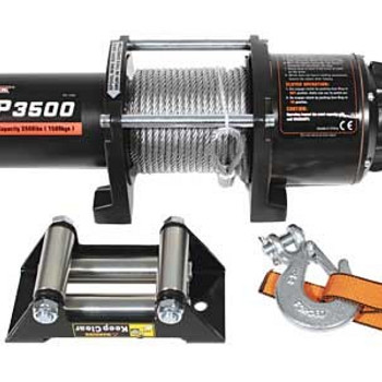 Лебедка 12V 1589kg тросовая 12.8мx5.56мм IronX