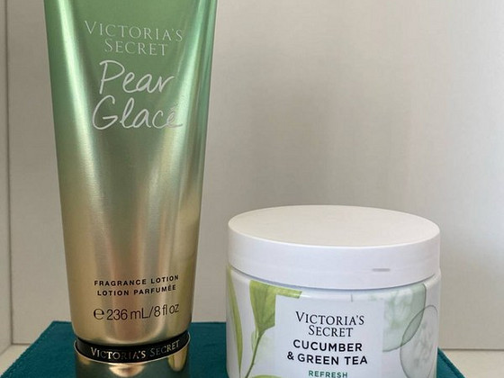 Victoria's Secret Pear Glacé ja Cucumber Green Tea komplekt