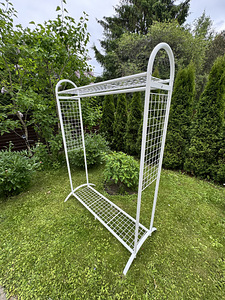 Riidekapp koos riiulitega, metall 180x135x35 (1 foto / 2)