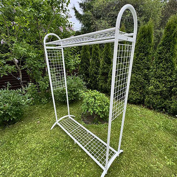 Riidekapp koos riiulitega, metall 180x135x35