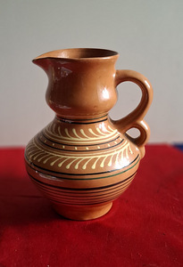 Чайник, кувшин керамические глазированные винтаж (3 фото из 10)