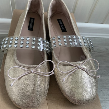 Золотые балетки River Island р.39