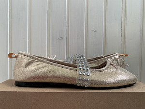 Золотые балетки River Island р.39 (2 фото из 7)